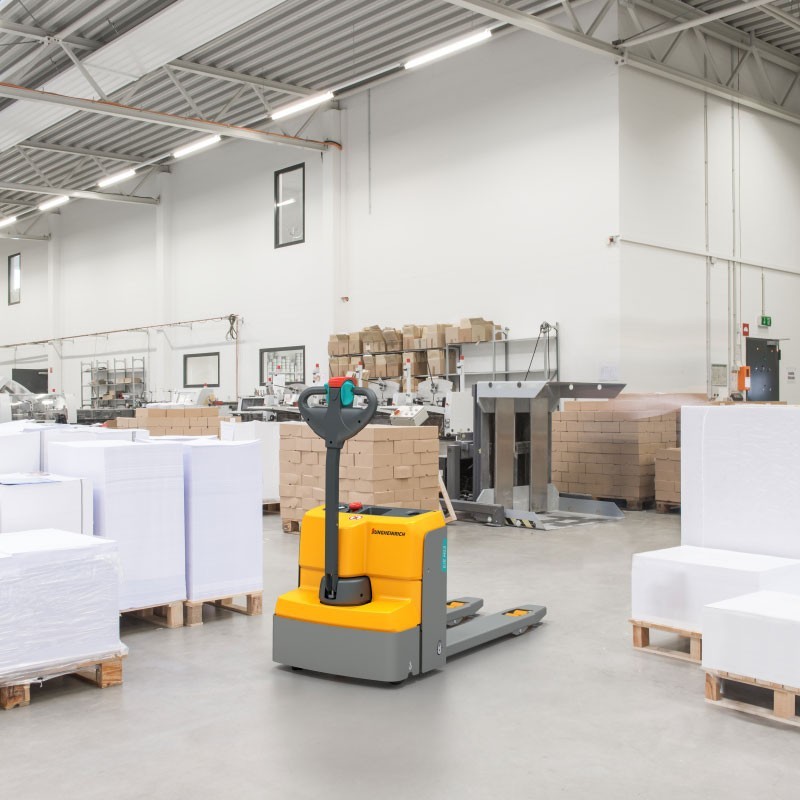 1.3-ton Electric Pedestrian Pallet Truck from Jungheinrich Shop